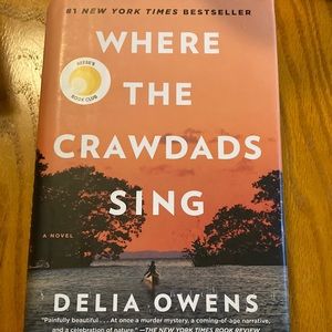 Where The Crawdads Sing by Delia Owens hardcover book. Gently used